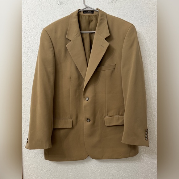 LL Bean Khaki Sports Coat Blazer - 45R - Picture 1 of 14